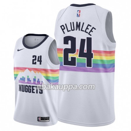 Denver Nuggets Mason Plumlee 24 2018-19 Nike City Edition Valkoinen Pelipaidat Swingman - Miesten